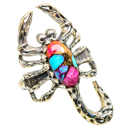 Ana Silver Co Kingman Pink Dahlia Turquoise Ring Size 7.5 (925 Sterling Silver)