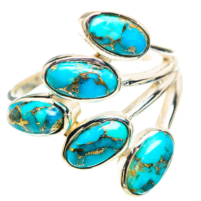 Blue Copper Composite Turquoise Ring Size 8.25 (925 Sterling Silver) RING136509