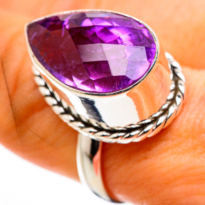 Ana Silver Co Faceted Amethyst Ring Size 8.25 (925 Sterling Silver)