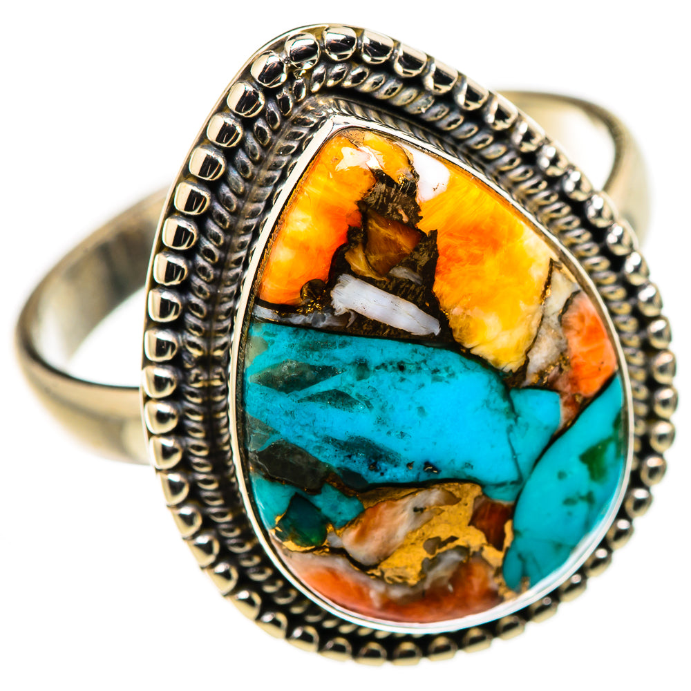 Spiny Oyster Turquoise Ring Size 10.75 (925 Sterling Silver) RING134632