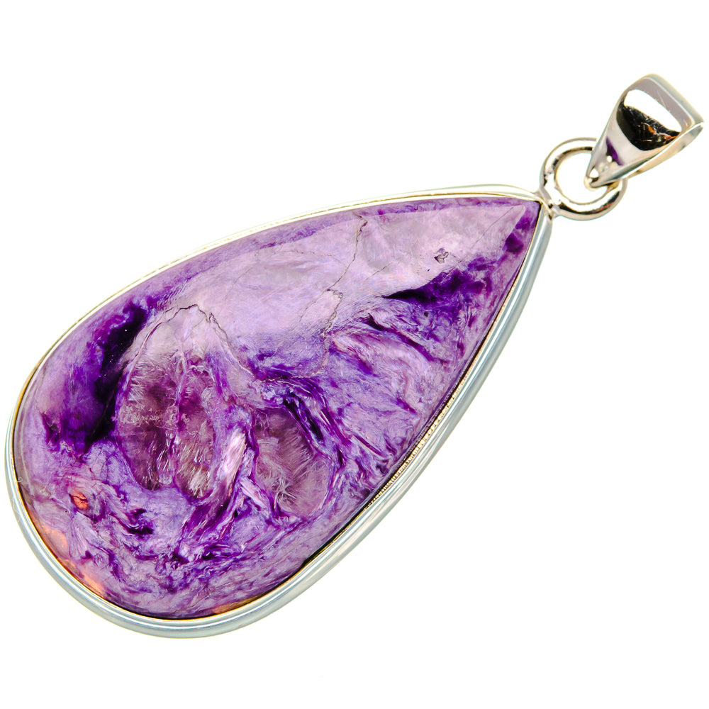 Charoite Pendant 2" (925 Sterling Silver) PD37549