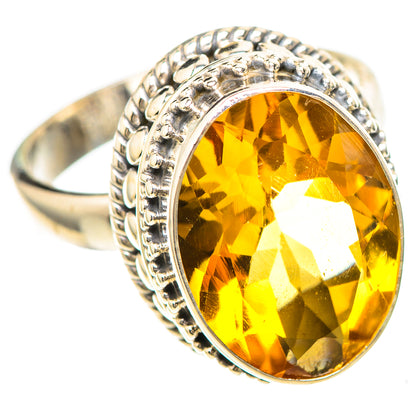 Faceted Citrine 925 Sterling Silver Ring Size 8.25 (925 Sterling Silver) RING137214