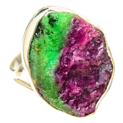 Large Rough Ruby Zoisite Ring Size 10.75 (925 Sterling Silver) RING137131