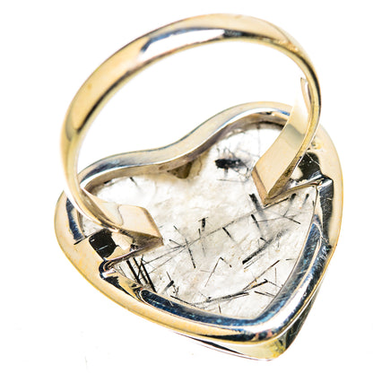 Large Tourmalinated Quartz Ring Size 10.75 (925 Sterling Silver) RING135337