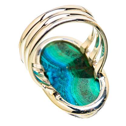 Ana Silver Co Large Malachite In Chrysocolla Ring Size 8 (925 Sterling Silver)