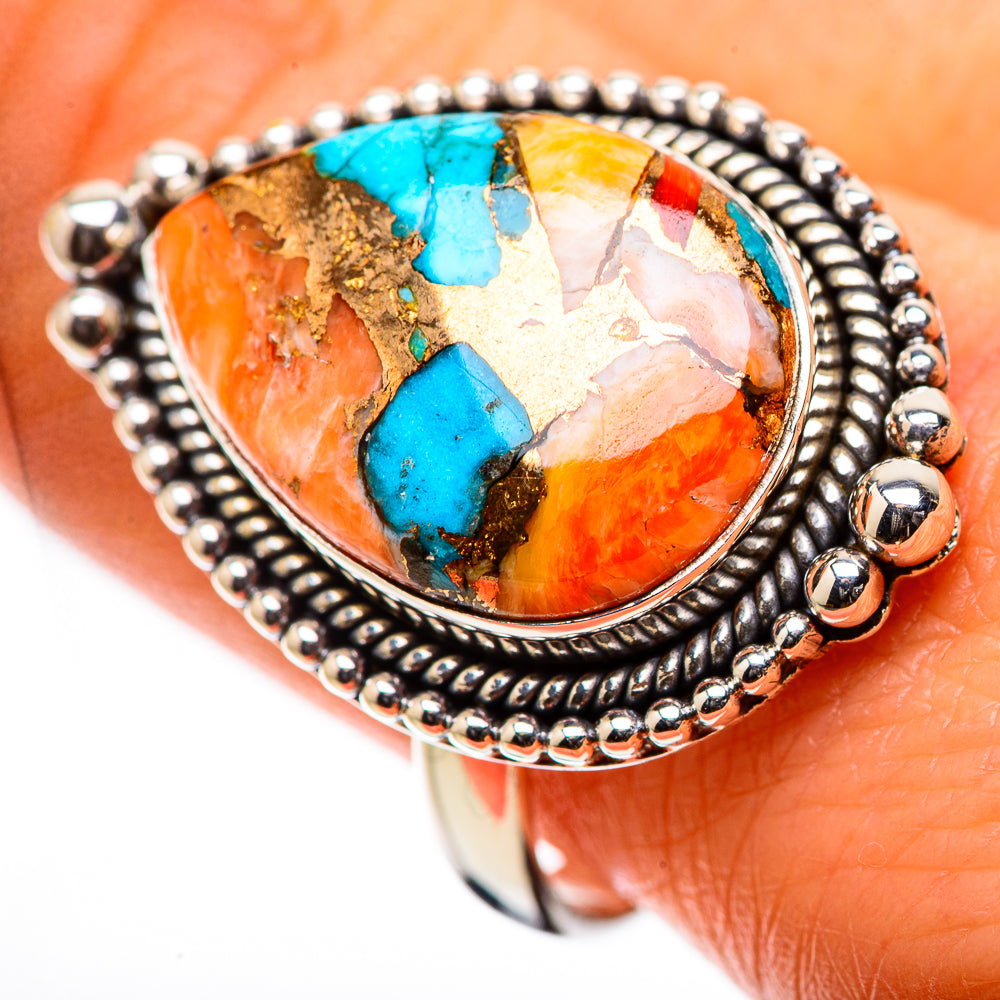 Ana Silver Co Spiny Oyster Turquoise Ring Size 10 (925 Sterling Silver)