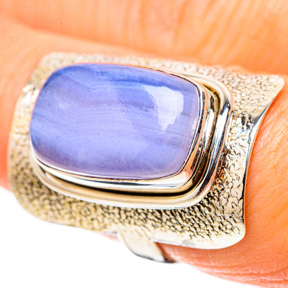 Blue Lace Agate 925 Sterling Silver Ring Size 7.25 (925 Sterling Silver) RING137682