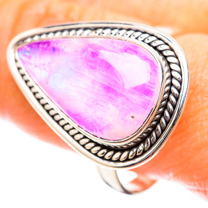 Pink Moonstone Ring Size 10.75 (925 Sterling Silver) RING136215