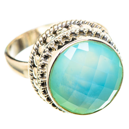Aqua Chalcedony Ring Size 8.25 (925 Sterling Silver) RING136864