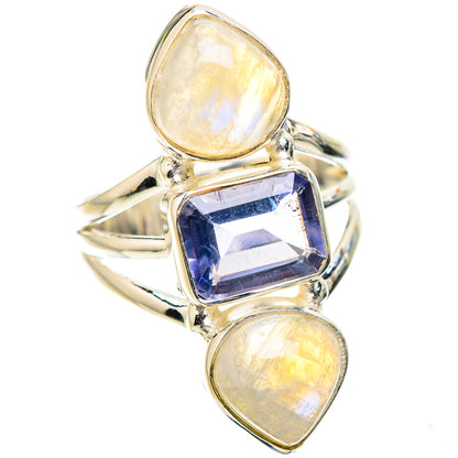 Ana Silver Co Faceted Tanzanite, Rainbow Moonstone Ring Size 6.75 (925 Sterling Silver)