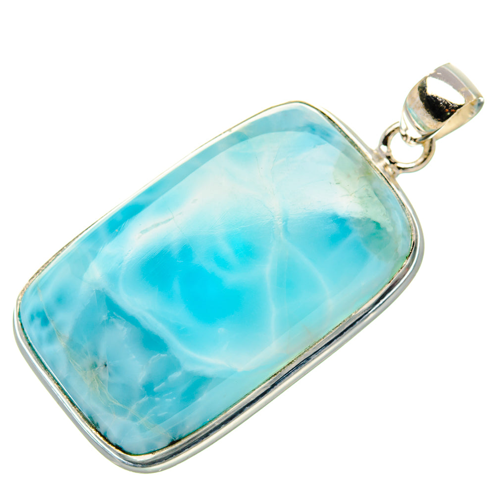 Larimar Pendant 1 3/4"  (925 Sterling Silver) PD37207