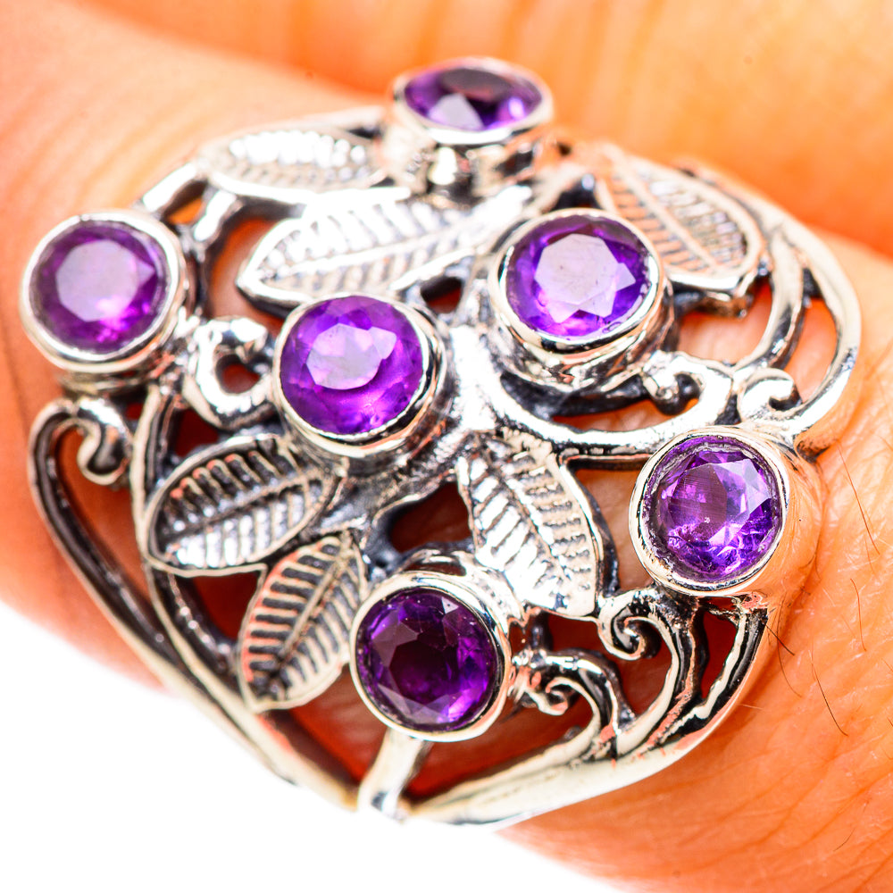 Faceted Amethyst Ring Size 8.25 (925 Sterling Silver) RING136715