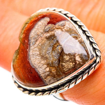 Large Mushroom Rhyolite Ring Size 7.25 (925 Sterling Silver) RING136141