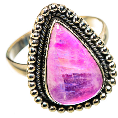 Large Pink Moonstone Ring Size 13 (925 Sterling Silver) RING136182