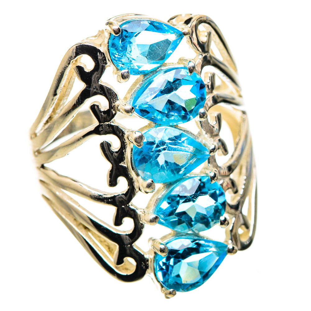 Ana Silver Co Blue Topaz Ring Size 8 (925 Sterling Silver)
