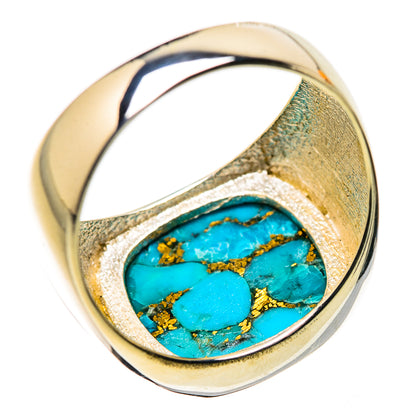 Blue Copper Composite Turquoise Ring Size 9.25 (925 Sterling Silver) RING134762