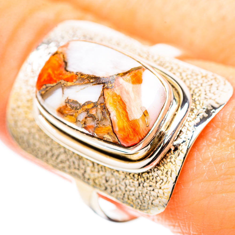 Spiny Oyster Turquoise 925 Sterling Silver Ring Size 10 (925 Sterling Silver) RING137492