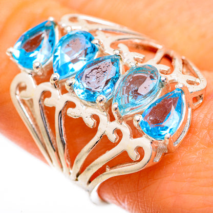 Blue Topaz Ring Size 9 (925 Sterling Silver) RING135869