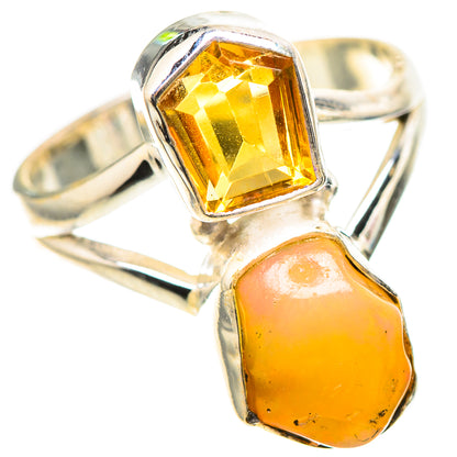 Ethiopian Opal, Citrine Ring Size 8 (925 Sterling Silver) RING136725