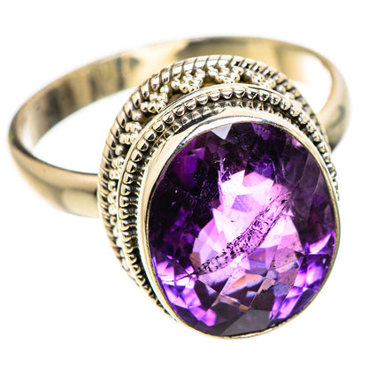 Faceted Amethyst Ring Size 11.75 (925 Sterling Silver) RING135460