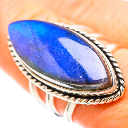 Large Labradorite 925 Sterling Silver Ring Size 8.25 (925 Sterling Silver) RING137343