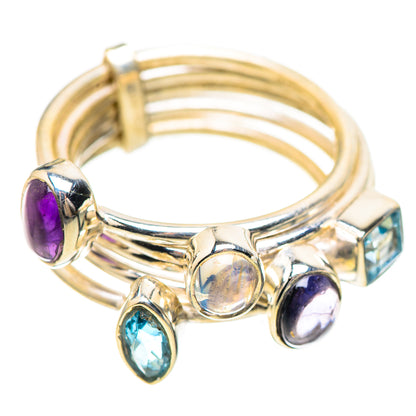 Amethyst, Tanzanite, Blue Topaz Ring Size 6.5 (925 Sterling Silver) RING136293