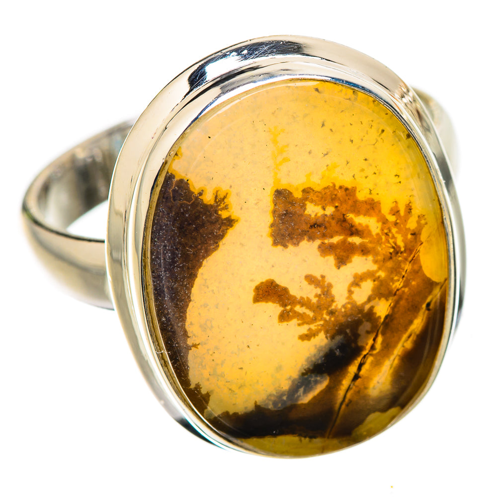 Scenic Dendritic Agate 925 Sterling Silver Ring Size 9 Ana Co R135217
