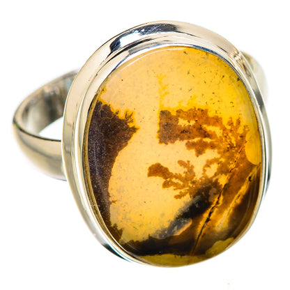 Scenic Dendritic Agate 925 Sterling Silver Ring Size 9 Ana Co R135217