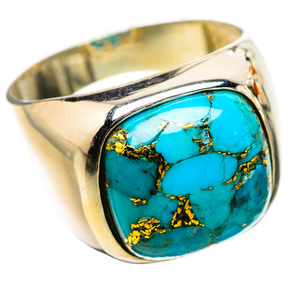 Blue Copper Composite Turquoise Ring Size 8.25 (925 Sterling Silver) RING135661