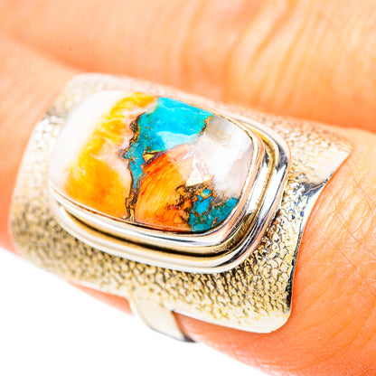 Spiny Oyster Turquoise 925 Sterling Silver Ring Size 7.25 (925 Sterling Silver) RING137225