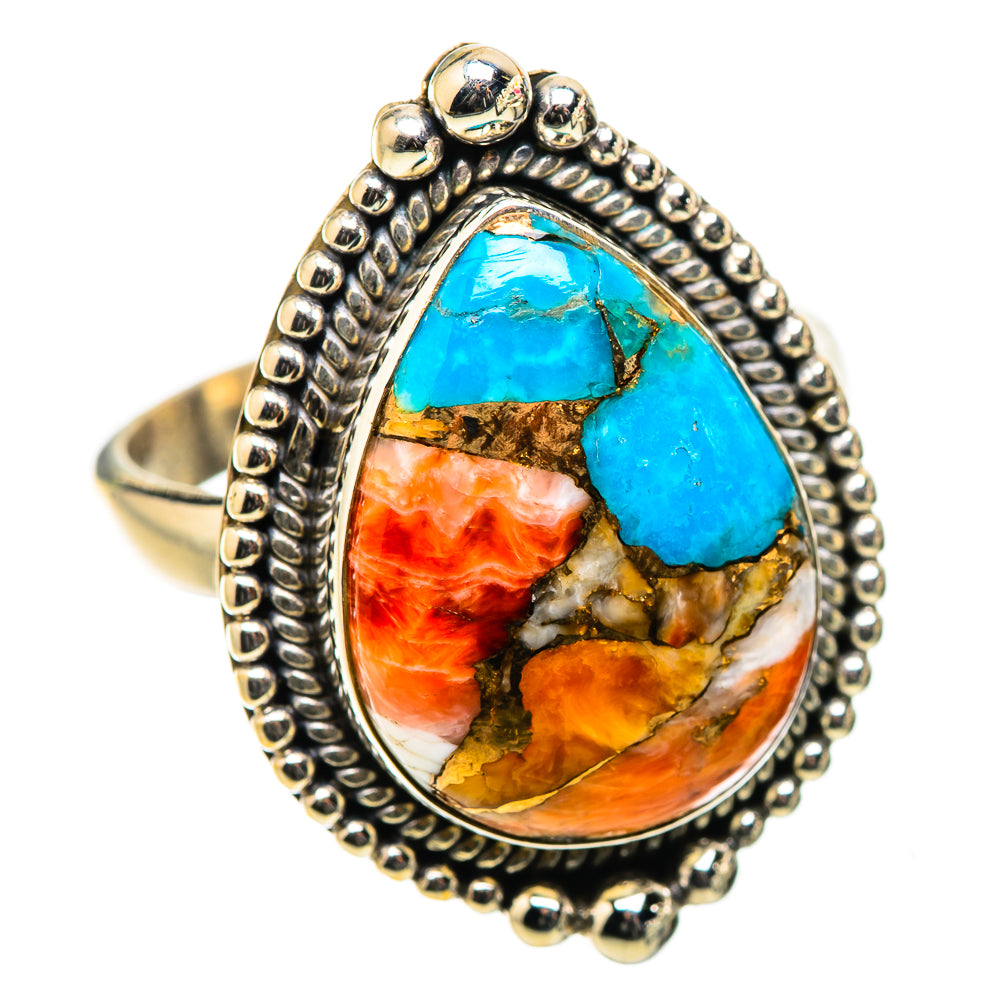 Ana Silver Co Spiny Oyster Turquoise Ring Size 9.25 (925 Sterling Silver)