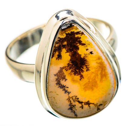Scenic Dendritic Agate Ring Size 7.25 (925 Sterling Silver) RING134811