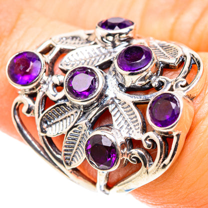 Faceted Amethyst 925 Sterling Silver Ring Size 6.5 (925 Sterling Silver) RING137427