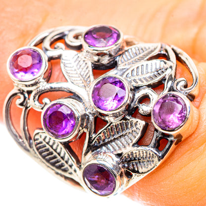 Faceted Amethyst 925 Sterling Silver Ring Size 6.25 (925 Sterling Silver) RING137251