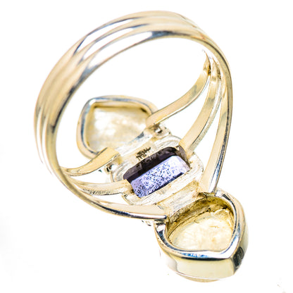 Ana Silver Co Faceted Tanzanite, Rainbow Moonstone Ring Size 9 (925 Sterling Silver)