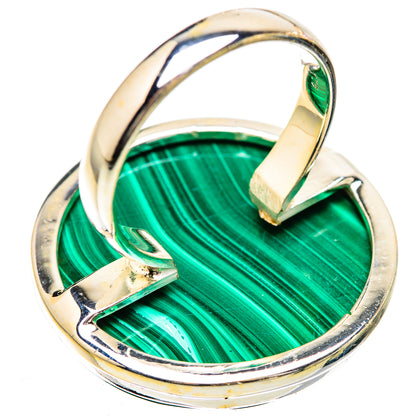 Huge Malachite Ring Size 8.25 (925 Sterling Silver) RING135974