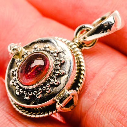Poison Garnet Pendant 1 1/4" (925 Sterling Silver) PD37489