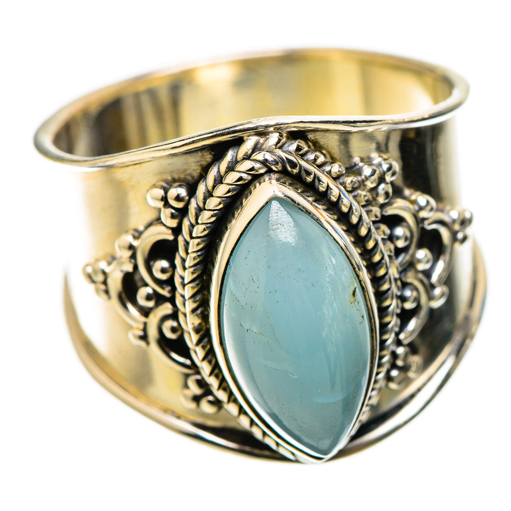 Ana Silver Co Natural Aquamarine Ring Size 8.75 (925 Sterling Silver)
