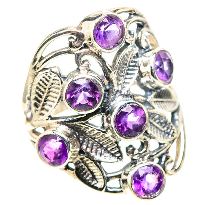 Faceted Amethyst 925 Sterling Silver Ring Size 6.5 (925 Sterling Silver) RING137498