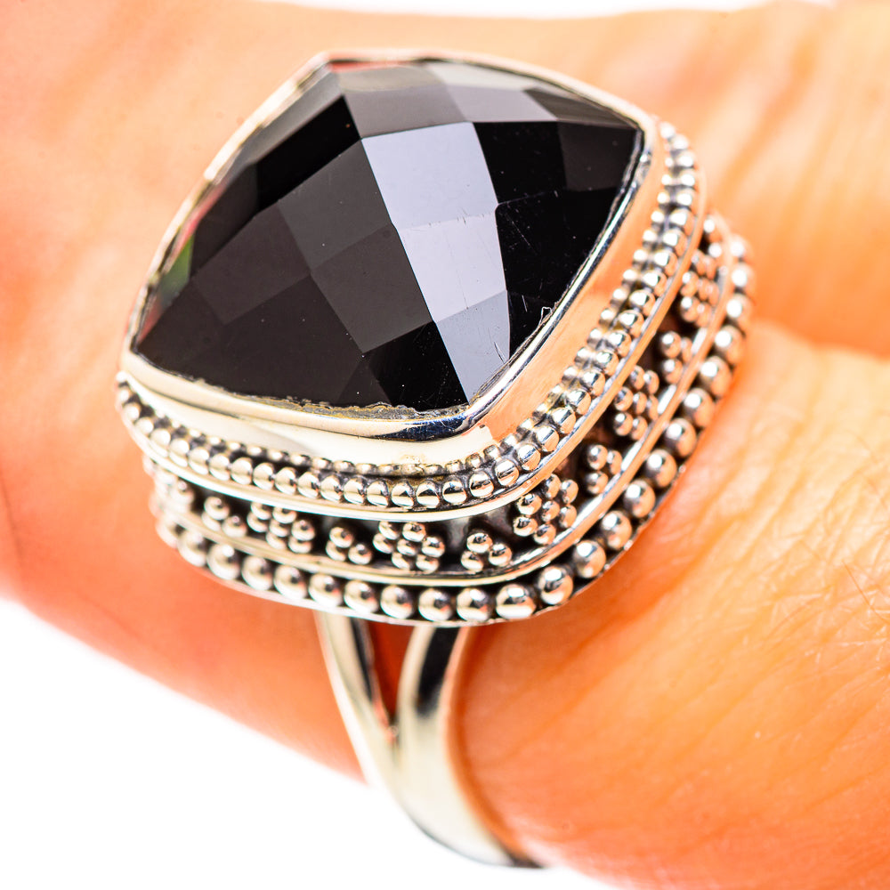 Black Onyx 925 Sterling Silver Ring Size 7.25 (925 Sterling Silver) RING137256