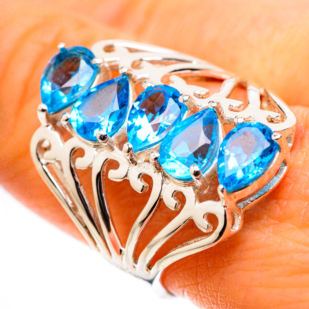 Ana Silver Co Blue Topaz Ring Size 9 (925 Sterling Silver)