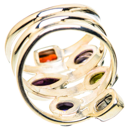 Garnet, Amethyst, Tanzanite, Blue Topaz, Peridot Ring Size 7.5 (925 Sterling Silver) RING134777
