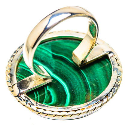 Huge Malachite Ring Size 6.75 (925 Sterling Silver) RING135946