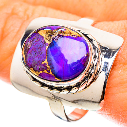 Purple Copper Composite Turquoise 925 Sterling Silver Ring Size 11 (925 Sterling Silver) RING137630