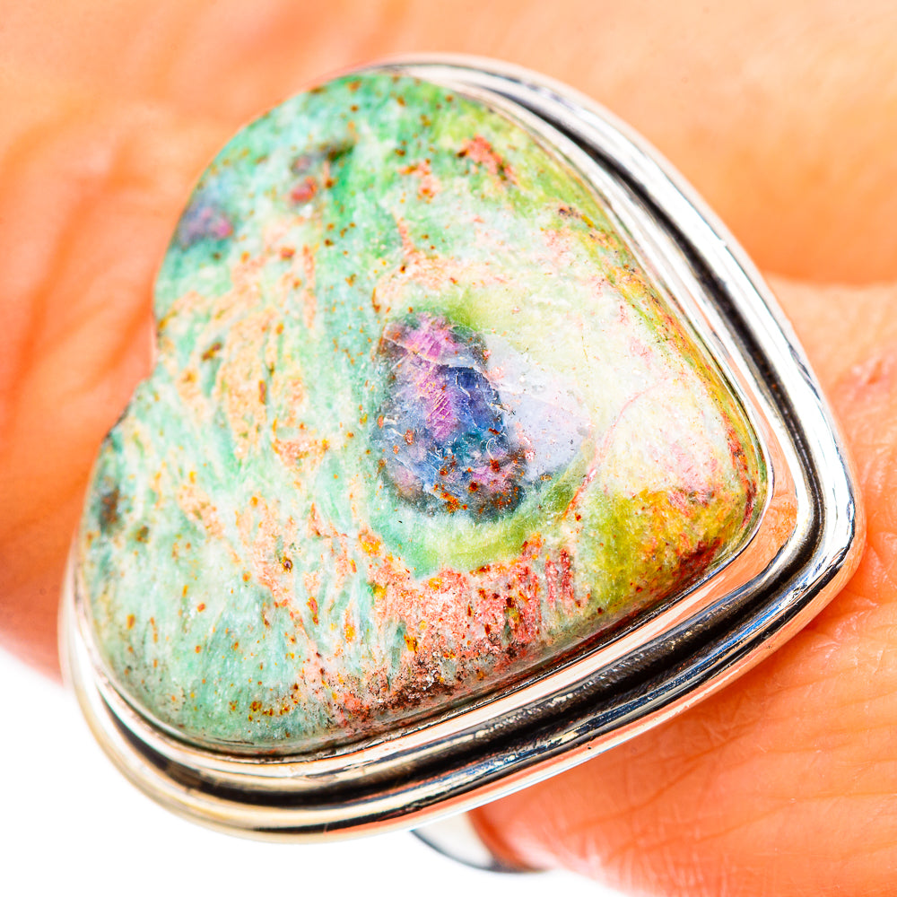 Large Ruby Fuchsite Ring Size 8.25 (925 Sterling Silver) RING135583