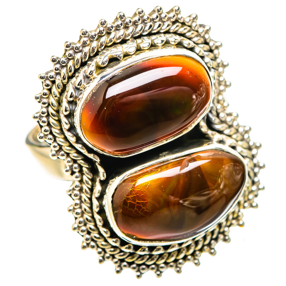 Large Mexican Fire Agate 925 Sterling Silver Ring Size 7 Ana Co R135380
