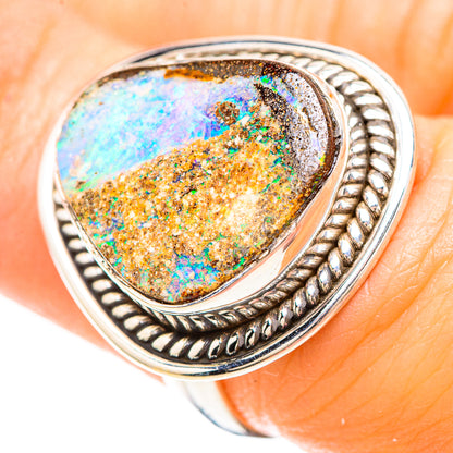 Australian Boulder Opal Ring Size 6.5 (925 Sterling Silver) RING137054