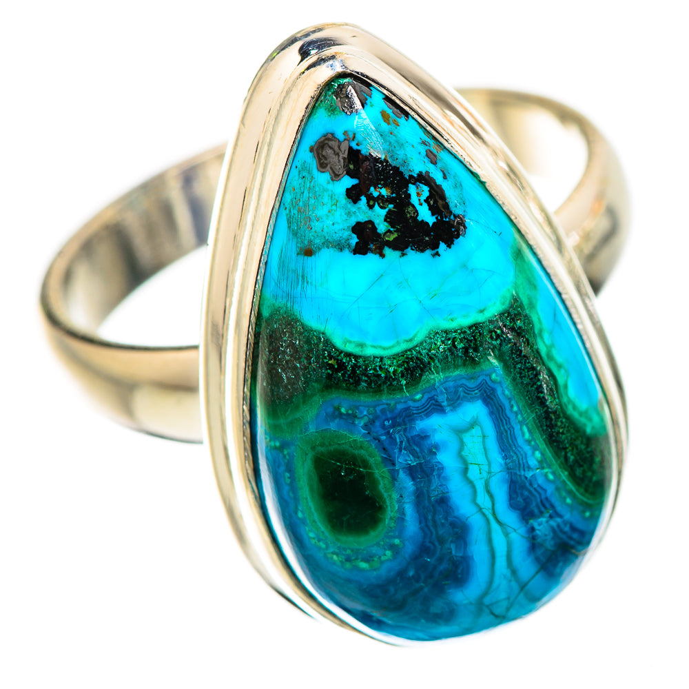 Malachite In Chrysocolla Ring Size 8.5 (925 Sterling Silver) RING135294