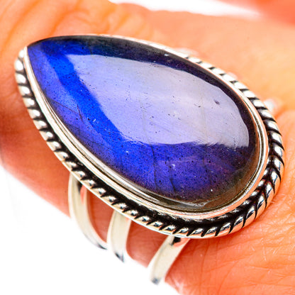 Large Labradorite Ring Size 8 (925 Sterling Silver) RING135552