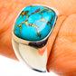 Blue Copper Composite Turquoise Ring Size 9.25 (925 Sterling Silver) RING134762